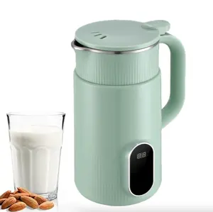 8-in-1 Stainless Steel Household Milk Machine For Soy Almond Nut Oat Cashew Milk Heating And Self-Cleaning With Raw Milk Plan