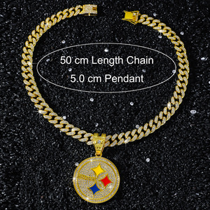 สร้อยคอจี้สไตล์ฮิปฮอปแบบใหม่ ดีไซน์สร้างสรรค์ ทำมือ เท่ห์ เรียบง่าย โลหะผสมประดับเพชรเทียม ชุบทอง สำหรับผู้ชาย - Product Image 6