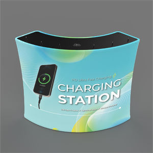 Table de charge sans fil portable rétroéclairée Y2 Power Rectangle rond en forme d'arc Station de charge mobile facile à transporter pour les événements - Product Image 2