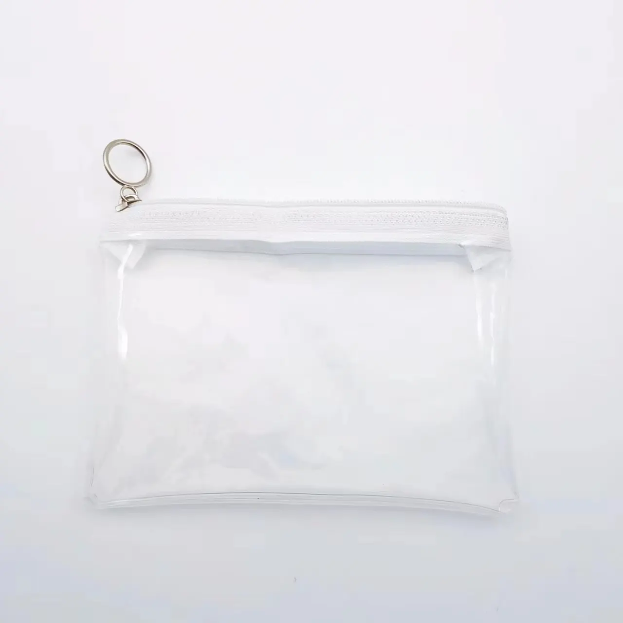 OEMファッション防水カスタムデザイン小銭入れ透明PVCキーウォレット小型収納バッグ