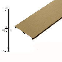 Plinthe de meuble en alliage d'aluminium étanche, design moderne et simple, finition grain de bois pour cuisine et hôtel