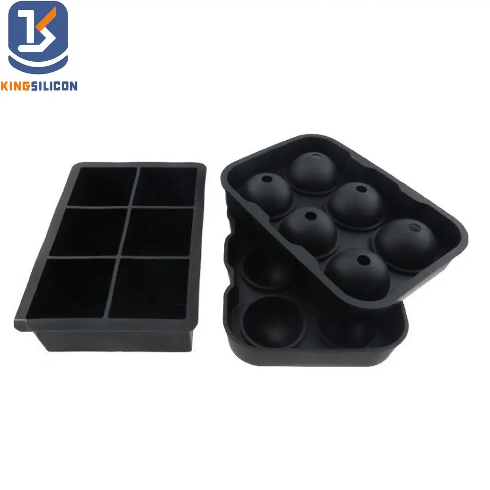 Vòng BPA Miễn Phí Làm Đá Làm Đá Spheres Khuôn Ice Cube Tray Maker Silicone Ice Bóng Khuôn Cho Whiskey