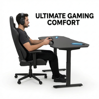 Table de bureau AOR pour l'e-sport avec effets d'éclairage RGB multiples, matériau E0, pour salle d'e-sport, cybercafé, vente en gros d'usine