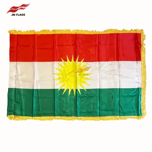 Bandera de poliéster para decoración de fiestas, Bandera de poliéster de 3x5 pies, No se destiñe, estilo kurdistan, venta al por mayor