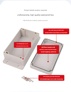 Quality ABS <strong>Plastic</strong> IP65 Electronic Project <strong>Box</strong> with Transparent Lid Waterproof Electronics Instrument <strong>Enclosure</strong> for Outdoor Use - Product Image 2