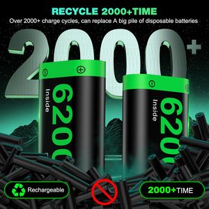 2*6200mWh Rechargeable Plastic Battery Pack for <b>Controller</b> <b>Charging</b> Dock <b>Cable</b> Battery Pack Station Xb-ox One/Series X S - Product Image 5
