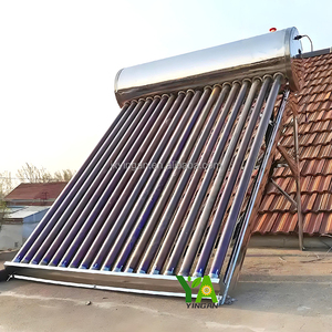 Conjunto de <span class=keywords><strong>calentador</strong></span> de agua <span class=keywords><strong>solar</strong></span> compacto de acero inoxidable de 200 litros, tubos de vacío, ahorro de energía eléctrica para uso doméstico, sol - Product Image 6