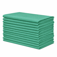Serviettes de table en tissu lavables en polyester filé MJS vert menthe 20x20 personnalisées pour hôtels, restaurants et locations