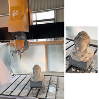 Machine de gravure CNC 5 axes pour pierre, routeur de gravure 3D pour granit et marbre, machine de sculpture de statues et de reliefs, pour monuments funéraires
