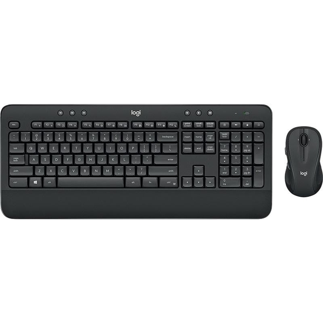 Original Logitechs MK545 Wireless Advanced Keyboard Mouse Combo Kit Waterproof 2.4Ghz Black Unifying Comfortable Keyboard Set