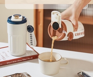 Display della temperatura 450ml tazze da caffè a doppia parete in acciaio inox tazza portatile da viaggio all'aperto bottiglie di <span class=keywords><strong>acqua</strong></span> LOGO personalizzato - Product Image 5