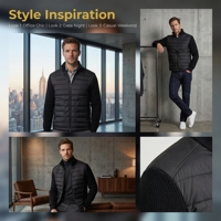 Veste d'hiver légère pour homme en duvet de canard blanc, col montant, manteau isolant haut de gamme, fabricant de vêtements d'extérieur