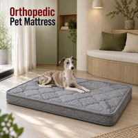 Matelas orthopédique pour chien de marque avec noyau en fibre de coco et housse extérieure amovible et lavable pour literie personnalisée pour animaux de compagnie