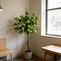 Arbre artificiel de luxe en forme de boule de neige, Hortensia réaliste, Bonsaï, Plantes d'intérieur, Décorations de mariage et du Nouvel An, Evergreen