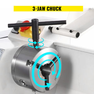 เครื่องกลึงโลหะขนาดเล็ก600W ระบบควบคุมแบบดิจิตัล21mm ความเร็วตัวแปร MX-180D - Product Image 6