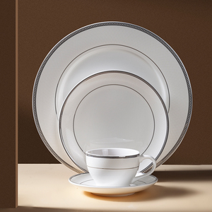 <span class=keywords><strong>2022</strong></span>การออกแบบใหม่โปรโมชั่นเป็นกลุ่มเงินขอบแผ่นเซรามิก7 8 10 12นิ้วแผ่นกระดูกจีนร้านอาหารจานตื้น - Product Image 4