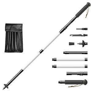 Bâton de randonnée multifonctionnel en alliage d'aluminium G03, 5 sections, rechargeable, lumineux, portable - Product Image 4