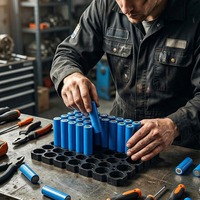 Support de batterie modulaire 21700 résistant aux hautes températures, support de batterie isolé pour équipement de stockage d'énergie
