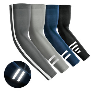 Qianqianwo Cycling Arm Sleeves Ice Silk Quick Dry Breathable Anti-Uv Reflective For Outdoor Riding Fishing Unisex Adult - Product Image 1