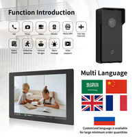 Interphone vidéo sans fil Tuya WiFi 1080p, déverrouillage à distance par application, interphone audio-vidéo bidirectionnel pour villa