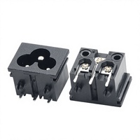 Prise mâle industrielle encastrée AC Qingjiang HC-66 C6 à queue de prune 2,5A/250V avec protection contre les fuites intégrée