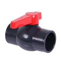 Katup Bola PVC/PPR Permukaan Halus Tekanan Tinggi DN20-75 Fitting Pipa Plastik untuk Pengendalian Air