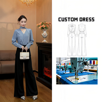 Chemise élégante en satin pour femmes, manches longues, col en V, avec cravate, tenue de travail pour femmes de bureau