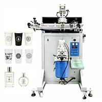 Máquina de Serigrafía Semiautomática DM Personalizada para Botellas de Agua de Plástico Ovaladas, Frascos de Perfume y Vasos de Vidrio