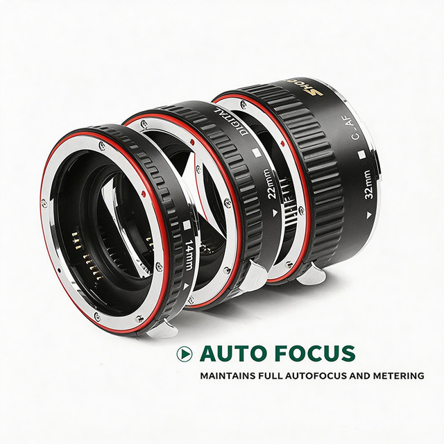 14mm, 22mm, 32mm Macro Lens Extension Tube Adapter Ring Suitable for Canon SLR Camera Accessory Ef-nex Metal Lens Adapter