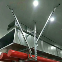 Supports de tuyaux multi-tubes à suspension latérale pour stabilisation sismique, Fournisseur de supports stabilisateurs sismiques multi-barres à direction latérale en acier