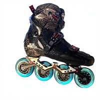 Patins à roulettes professionnels en fibre de carbone Black Wukong, patins en ligne freestyle, patins de slalom de niveau compétition pour adultes et enfants