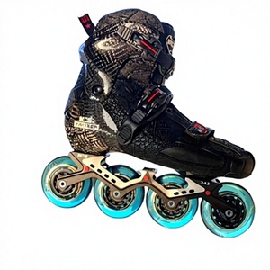 Pattini a Rotelle Wukong Neri in Fibra di Carbonio TPR PU a Fila Singola per <span class=keywords><strong>Adulti</strong></span> Uomo e Donna S4HVGHDKSJEVO Flash Leopard - Product Image 1