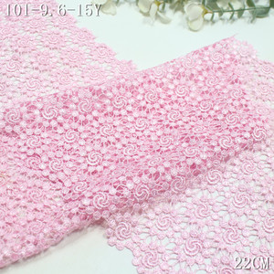 Nuovo stile del produttore eco-friendly pizzo in poliestere 100% 20cm nero rosa Guipure ricamato pizzo per il cucito di abbigliamento - Product Image 5