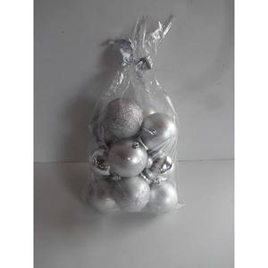 ชุดลูกบอลพลาสติกสีเงิน 12 ลูก เส้นผ่านศูนย์กลาง 8ซม. - Product Image 1