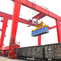 Grue mobile à pneus en caoutchouc robuste 35 tonnes 45 tonnes Prix de la grue à portique pour conteneurs RTG