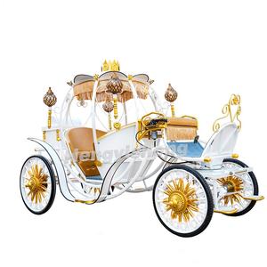 Carruaje de caballos de calabaza eléctrico elegante blanco personalizado de alta calidad Venta caliente transporte especial Hengyisheng China Hubei - Product Image 1