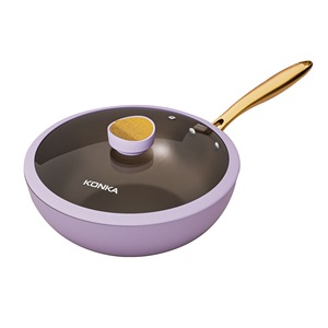 Konka Ceramic Non-Stick Wok 32Cm For Induction And Gas <b>Stove</b> With Titanium Coating Easy Clean Cooking Pan - Product Image 2