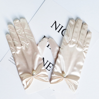 Gants de mariée de luxe HZS-25040, blanc et noir, pour cérémonie, accessoires de robe de mariée pour célébrités
