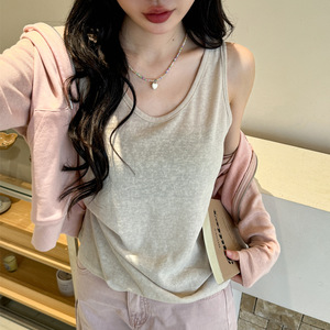 Camiseta sin Mangas Premium 2026, Nueva, de Color Sólido, Estilo Holgado y Casual para Mujer, Top Básico sin Mangas para Combinar - Product Image 4