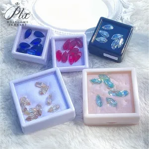 Phòng thí nghiệm phát triển moissanite <span class=keywords><strong>Ruby</strong></span> Sapphire đặc biệt cắt lê hình chứng nhận đồ trang sức làm vật liệu màu hạt DIY Sản phẩm mới - Product Image 3