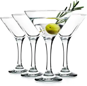6 Unzen starke bleifreie spülmaschinen feste Stemmed Martini Cocktail gläser für Bar Martini Gimlet Bar Wein