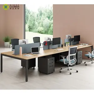 Solusi Ruang Kerja Kantor Meja Kerja Panjang Modern 6 Orang Meja Kantor Persegi Panjang