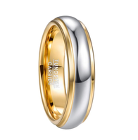 Anillos de tungsteno al por mayor de China para hombres y mujeres 4mm/6mm/8MM 18K oro amarillo Alianzas de Boda hombres anillo de boda Rasta joyería de tungsteno