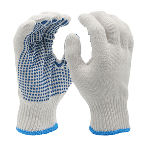MaxiPact Guantes de seguridad resistentes Guantes de trabajo de punto de algodón antideslizantes con puntos de Palma Precio Algodón Poliéster para el trabajo Transpirable - Product Image 1