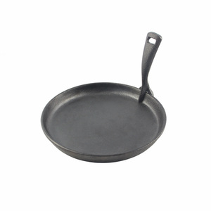 Poêle à crêpes en fonte pré-assaisonnée à poignée unique, plaque <span class=keywords><strong>de</strong></span> cuisson plate, poêle à crêpes, tortillas, dosas, tawa, pour cuisinière à gaz et à induction - Product Image 6