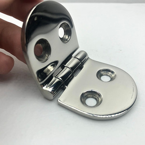 Bisagra de cubierta de barco de acero inoxidable 38x76x3.3mm, herraje marino ovalado de cuatro orificios - Product Image 3