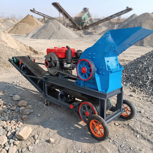 Petit concasseur à marteaux diesel avec moteur, roulement, PLC et boîte de vitesses pour l'extraction d'or, le concassage de pierres en poudre, haute productivité - Product Image 1