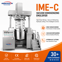 Prix usine Mélangeur émulsifiant sous vide 50L-500L avec pompe hydraulique et boîte de vitesses, haute sécurité, pour produits chimiques, unidirectionnel/bidirectionnel