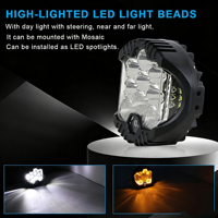 5/7/9 Zoll Runde LED-Arbeitsleuchte Gelb-Weiß Strahl 12-24V Wasserdichtes Offroad-Fahrlicht für LKW SUV Motorrad Gabelstapler Boot