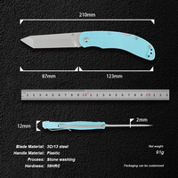 Couteau pliant Tanto en acier 3Cr13, finition Stonewashed, couteau de poche tactique léger 91g, outil EDC pour le camping en plein air et la survie